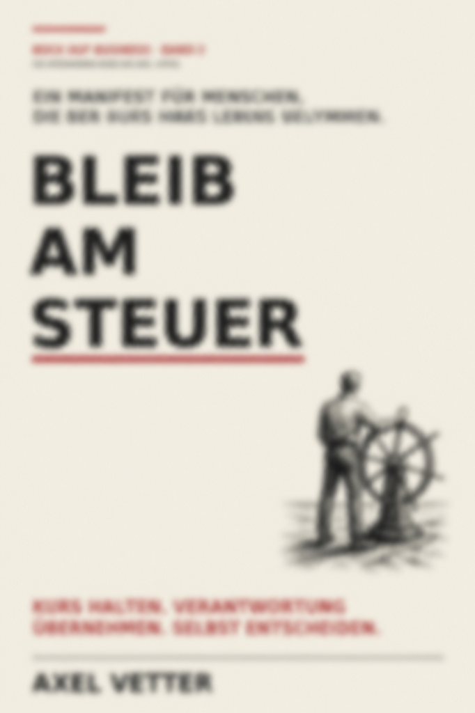 BLEIB AM STEUER Buch-Cover